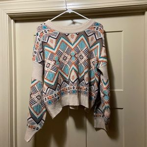 Aztec long sleeve sweater